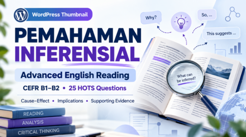 Kompetensi Pemahaman Inferensial mampu mengidentifikasi/ menyimpulkan informasi tersirat dalam teks, serta menghubungkannya dengan pengetahuan dan pengalaman yang relevan.